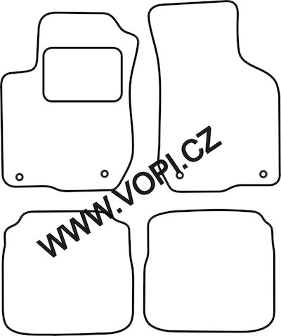 Textil-Autoteppiche Audi A3 1997 - 2003 Perfectfit (205)